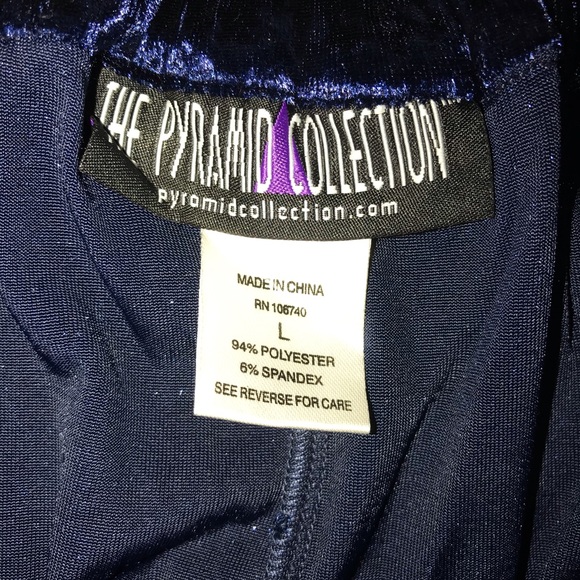 Midnight Blue Crushed Velvet Pants - Picture 6 of 8